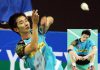 Wish Chong Wei Feng (left) and Daren Liew good luck at the Malaysia Masters