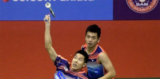 It'll be interesting to see whether Goh V Shem/Tan Wee Kiong can beat the reigning World Champions Zhang Nan/Liu Cheng twice in one week. (photo: AP)