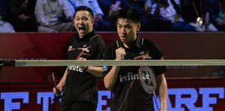 Koo Kien Keat/Tan Boon Heong will play a tough match against Lee Sheng Mu/Tsai Chia Hsin in the Swiss Open semis. (photo: AFP)