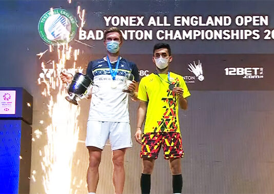Viktor Axelsen defeats Lakshya Sen to win the second All England title. (photo: BWF)