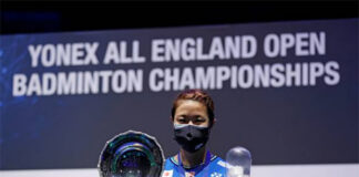 Congratulations to Nozomi Okuhara for winning the 2021 All England title.(photo: Adrian Dennis/AFP via Getty Images)