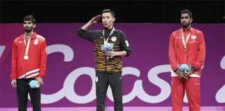 Lee Chong Wei fights hard to win the 2018 Commonwealth Games in Gold Coast gold medal. (photo: AP)