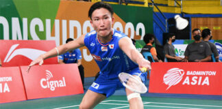 Kento Momota suffers shock exit in Manila, at the 2022 Badminton Asia Championships. (photo: AFP)