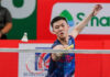 Lee Zii Jia advances to the 2022 Badminton Asia Championships quarter-finals. (photo: Xinhua)