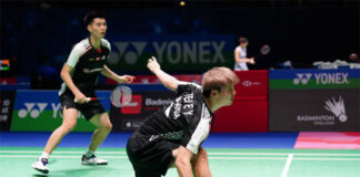 Ong Yew Sin/Teo Ee Yi upset World No. 1 Fajar Alfian/Muhammad Ardianto in the 2023 Badminton Asia Championships quarter-finals. (photo: Shi Tang/Getty Images)