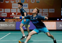 Aaron Chia/Soh Wooi Yik are going to take on Goh Sze Fei/Nur Izzuddin in the 2022 Badminton Asia Championships Semis. (photo: Bernama)