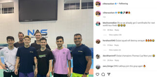 Lakshya Sen reunited with Viktor Axelsen and Loh Kean Yew in Dubai. (photo: Viktor Axelsen's Instagram)