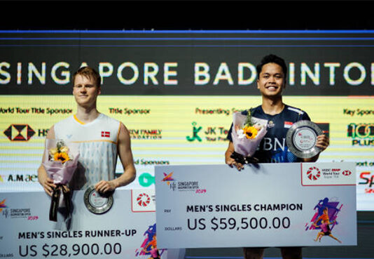 Anthony Sinisuka Ginting claims 2023 Singapore Open. (photo: Shi Tang/Getty Images)