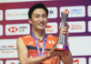 Kento Momota wins the 2019 World Tour Finals in Guangzhou, China while the 2021 World Tour Finals will be staged in Bali, Indonesia. (photo: BWF)