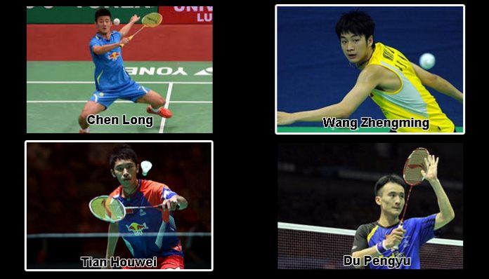 The fantastic four of China - Chen Long, Wang Zhengming, Tian Houwei, Du Pengyu