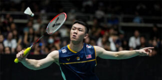 Lee Zii Jia loses to Ng Ka Long in the first round of 2023 Korea Open. (photo: Shi Tang/Getty Images)
