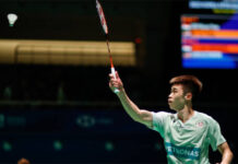 Ng Tze Yong loses to Loh Kean Yew in the quarter-finals of the 2023 Korea Open. (photo: Shi Tang/Getty Images)