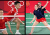 Badminton at the Summer Olympics - Zheng Siwei/Huang Yaqiong, Marcus Ellis/Lauren Smith are in the top half of the mixed doubles quarter-final draw. (photo: Alexander Nemenov/AFP, Lintao Zhang/Getty Images)