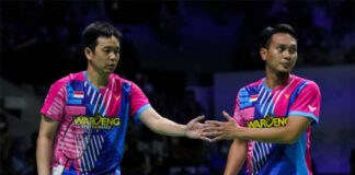 Hendra Setiawan/Mohammad Ahsan have won three World Championships as a pair (2013, 2015, 2019). (photo: Shi Tang/Getty Images)