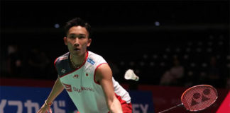 Kento Momota looking to win the Japan Open in front of his home crowd. (photo: AFP)