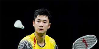 Wang Zhengming plays for China that has way too many good badminton players.