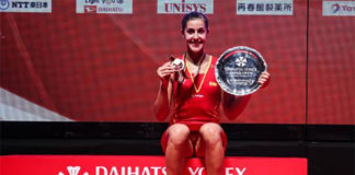 Carolina Marin wins the 2018 Japan Open title. (photo: AFP)