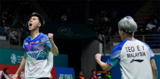Ong Yew Sin/Teo Ee Yi advance to the 2023 Malaysia Open quarter-finals. (photo: Shi Tang/Getty Images)