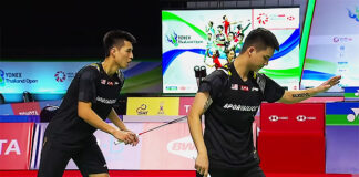 Teo Ee Yi/Ong Yew Sin fight hard to win the Toyota Thailand Open first round.