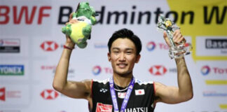 Kento Momota is looking to win his third straight Denmark Open title. (photo: AFP)