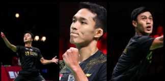 Anthony Sinisuka Ginting, Jonatan Christie & Shesar Hiren Rhustavito seal victory for Indonesia against Chinese Taipei at the 2020 Thomas Cup Finals on Wednesday.(photo: Shi Tang/Getty Images)