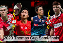 Viktor Axelsen, Anthony Sinisuka Ginting, Kento Momota, and Shi Yuqi are going to set up blockbuster clashes in the 2020 Thomas Cup semi-finals.(photo: Shi Tang/Getty Images)