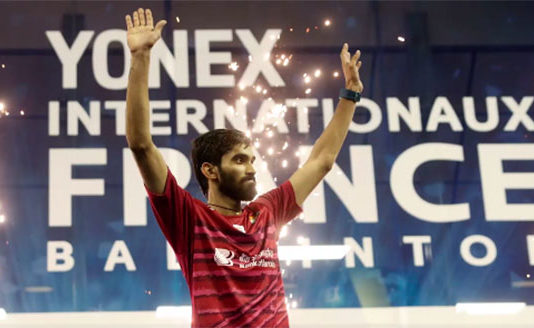 Kidambi Srikanth could reach World No. 2 in the BWF rankings next week following his French Open victory. (photo: AP)