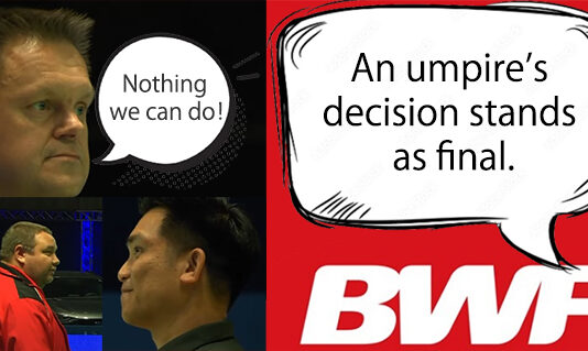 Absolutely speechless about the ass-covering statement from BWF. (photo: BWF and Internet)