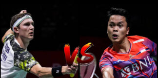 Viktor Axelsen faces Anthony Sinisuka Ginting in the 2022 BWF World Tour Finals men's singles final. (photo: Shi Tang/Getty Images)