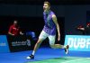 Viktor Axelsen lets out a roar after beating Chen Long for the first time in his career. (photo: Marwan Naamani)